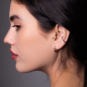 Starlite Huggie Hoop Earrings Diamond Gold