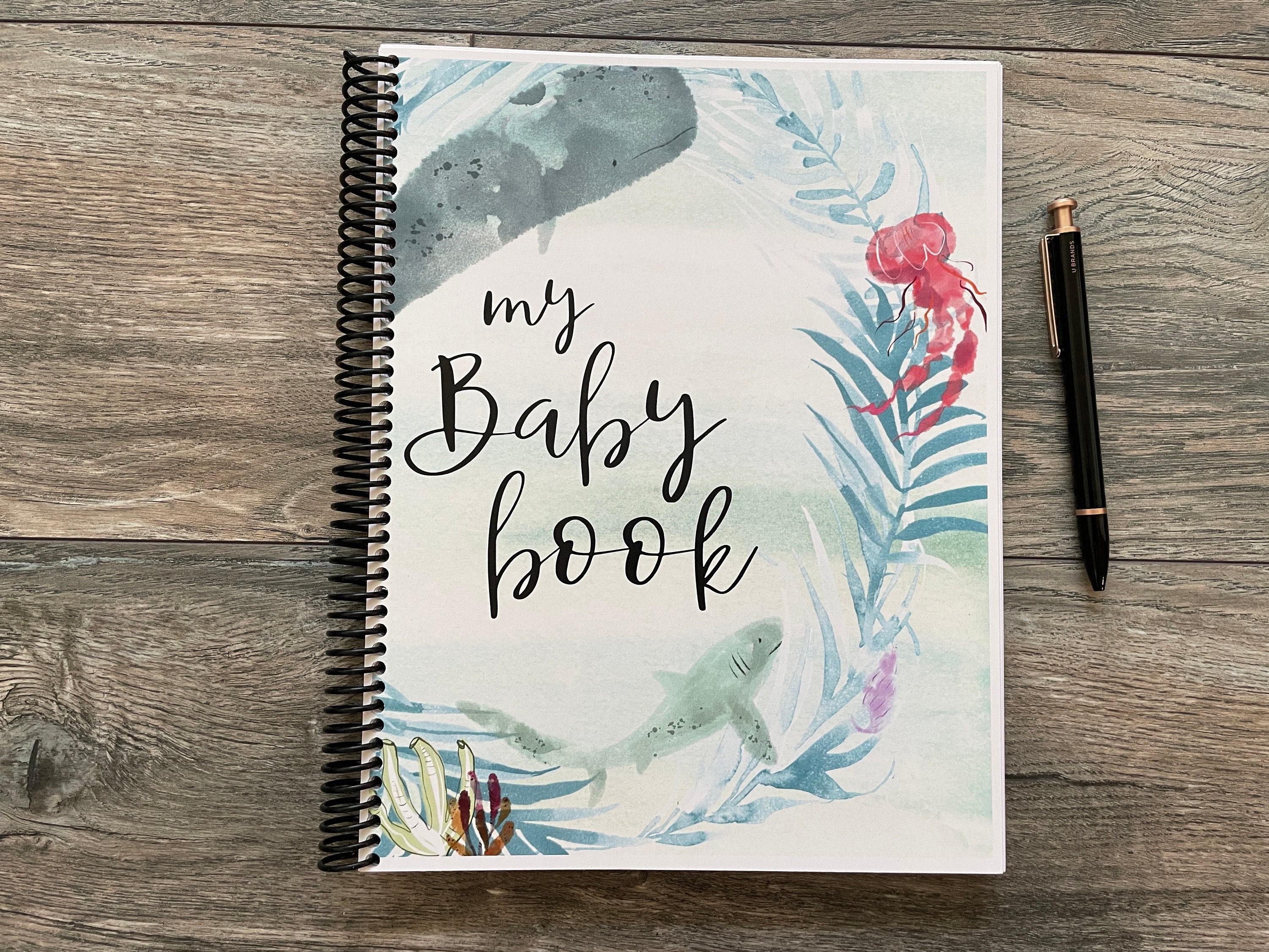 Baby Book | Personalized Baby Book, Ocean Book - Etsy, image size:3000x2250