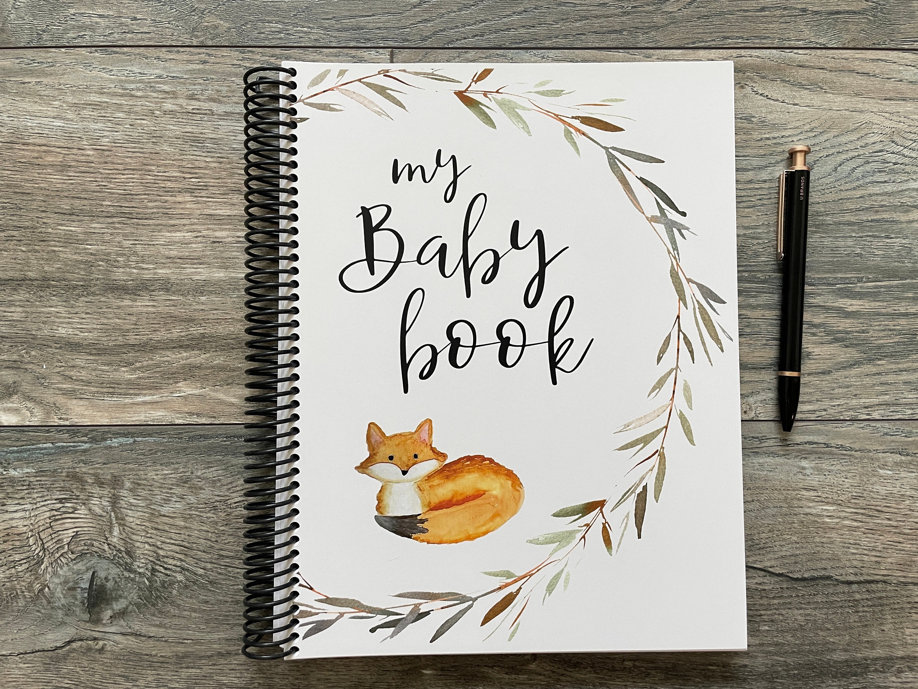 Baby Book Personalized Baby Book, Fox Book - Etsy