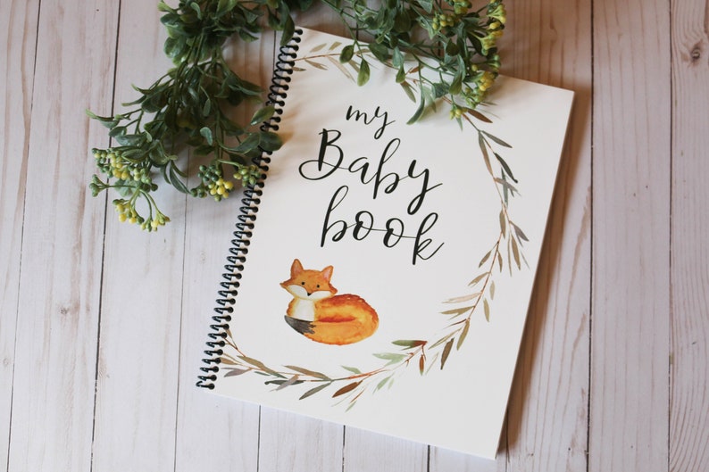 Baby Book Personalized Baby Book Fox Book Etsy