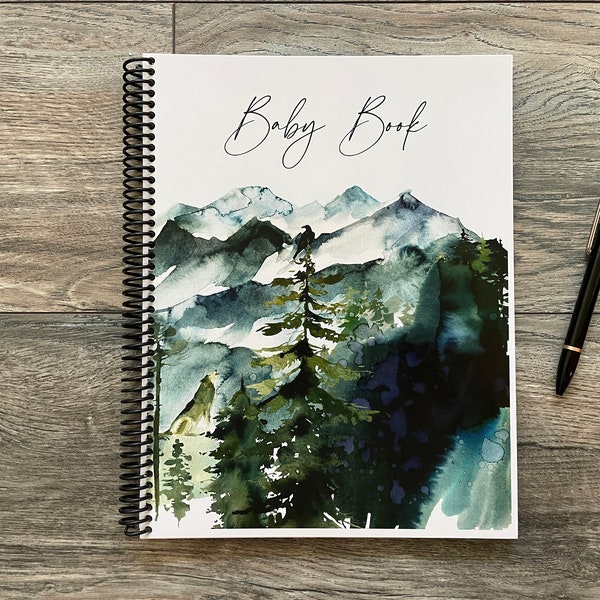Baby Book | personalized baby book, FOREST II book