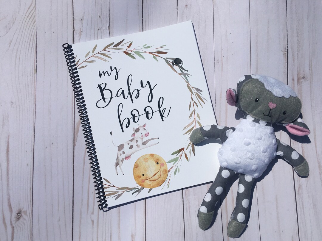 Nursery Rhyme Baby Book Personalized Baby Book, New Baby Gift, Baby