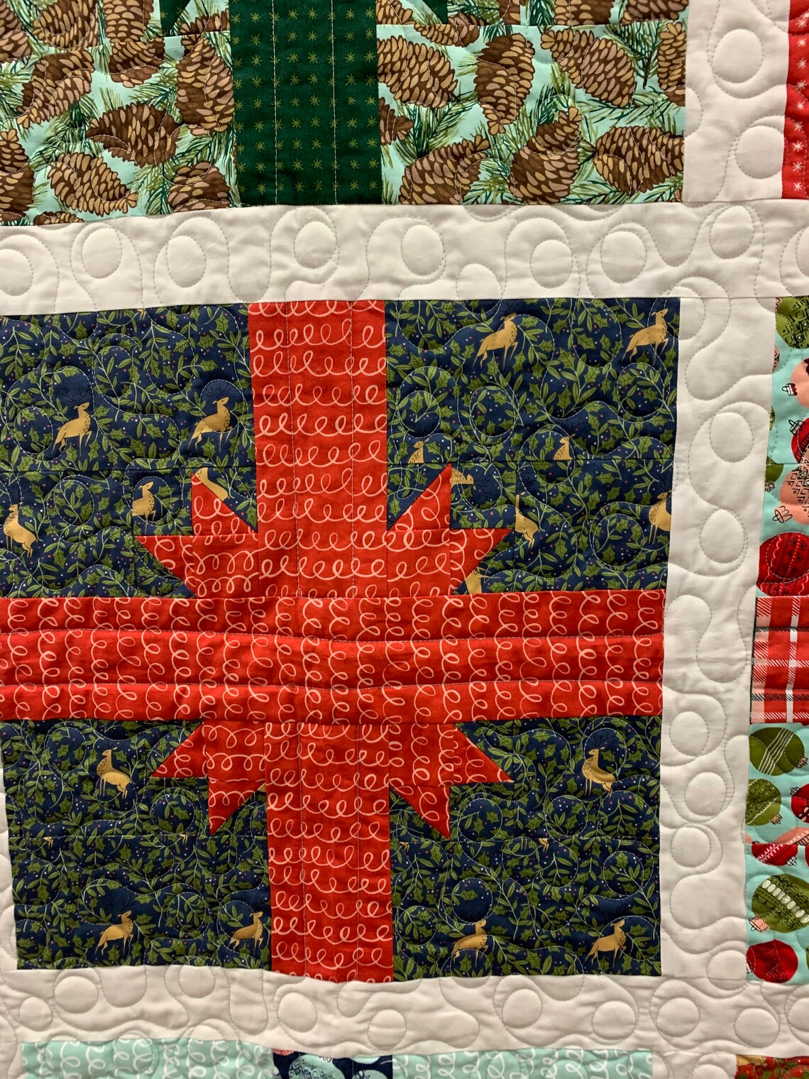 Boxes and Bows Christmas Quilt Etsy