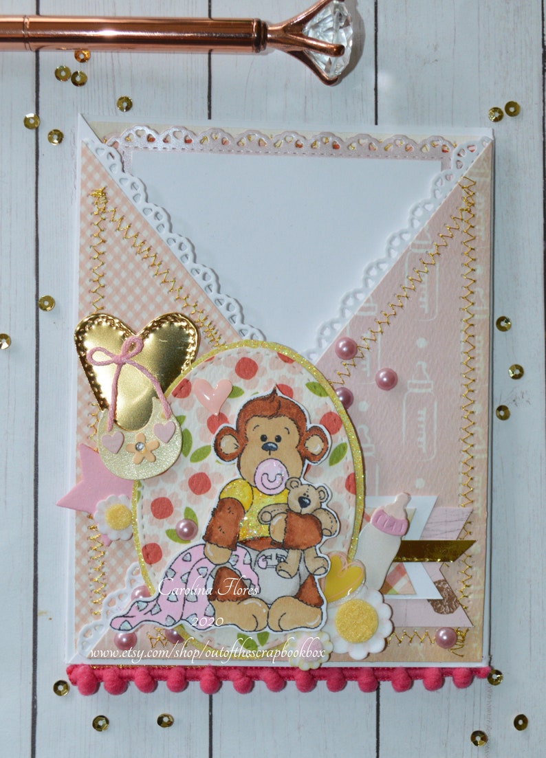 Baby Girl Special Delivery Gift For Mom Handmade Cards Etsy