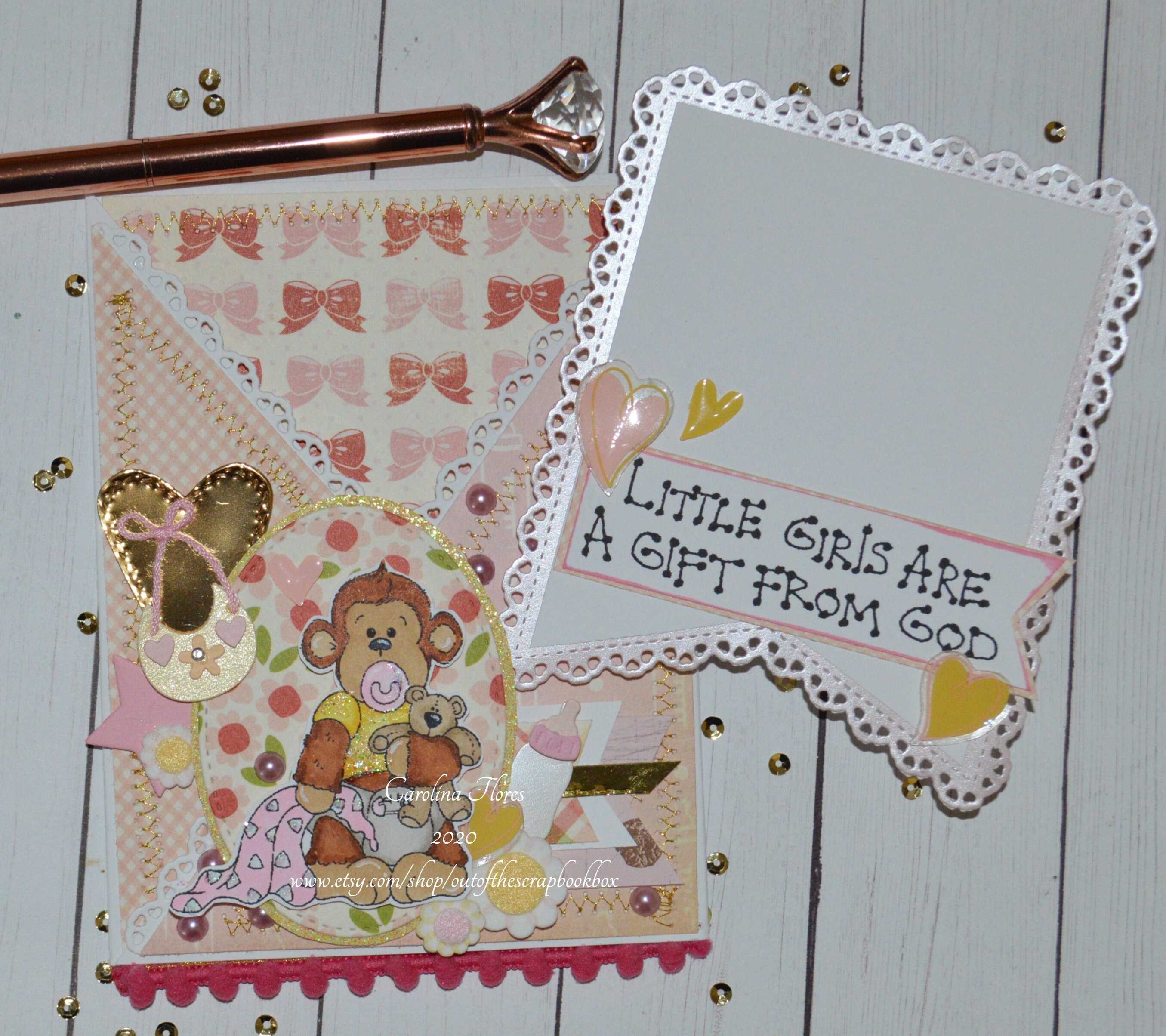 Baby Girl Special Delivery Gift For Mom Handmade Cards Etsy