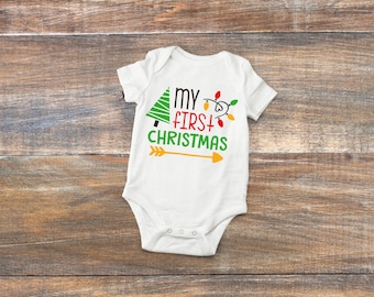 My First Christmas Baby Bodysuit or Toddler Shirt