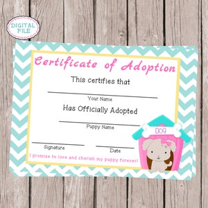 Puppy Adoption Cards - Puppy Party - Pet Adoption Cards - Puppy Paw-ty - Puppy Birthday - Pet Adoption Birthday - Pet Birthday