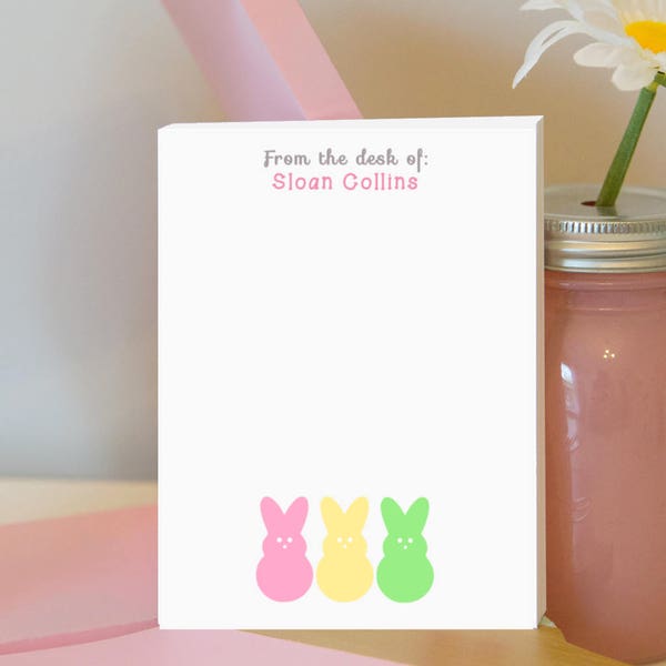 Easter Peeps Notepad - Peeps Notepad - Bunny Peeps - Personalized Notepad - Easter Notepad - Easter Gift - Easter Eggs