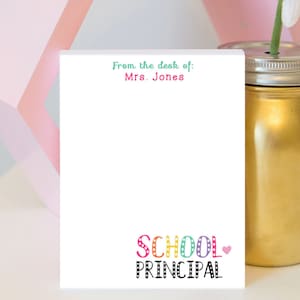 School Principal Notepad - Principal Appreciation - Principal Notepad - Admin Gifts