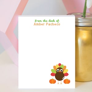 Türkei Notizblock - Thanksgiving Notizblock - Personalisierter Notizblock - Feiertags-Notizblock - Weihnachtsgeschenk - Weihnachtsgeschenk - Feiertags-Notizblock - Kürbis - Türkei