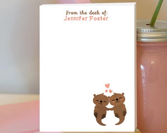 Otter Notepad - Personalized Notepad - Otter Gift - Otter Love  - Teacher Gift