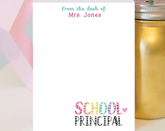 School Principal Notepad - Principal Appreciation - Principal Notepad - Admin Gifts