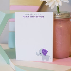 Elephant Notepad - personalized notepad - elephant - stationery - notepad