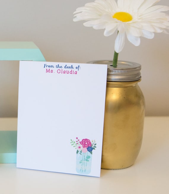 Mason Jar Notepad personalized notepad mason jar custom Etsy