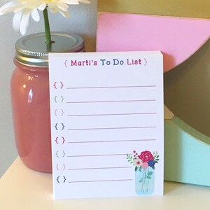 Mason Jar To Do List! - Personalized Notepad - To Do List - Mason Jar