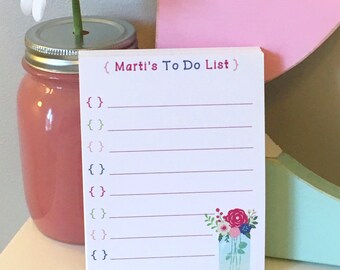 Mason Jar To Do List! - Personalized Notepad - To Do List - Mason Jar