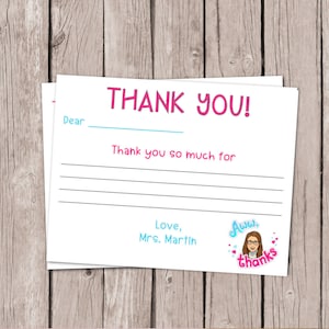 Fill in the Blank Notecards - Thank you notes - Teacher Thank You Notes - Kid Thank You Notes - Personalized Notecards