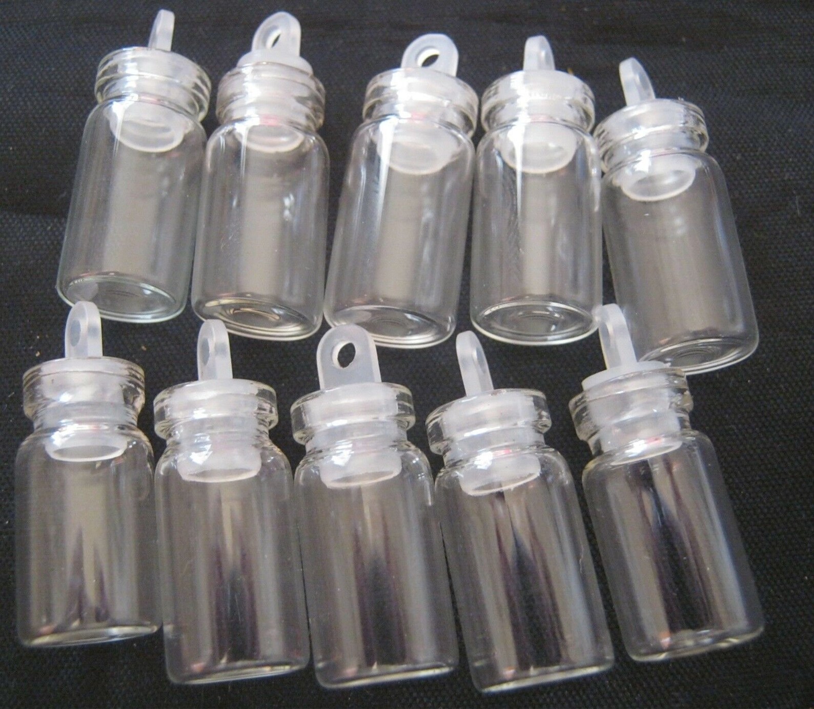 BULK 5 Minature Glass Bottles / Vials With Plastic Stoppers Etsy