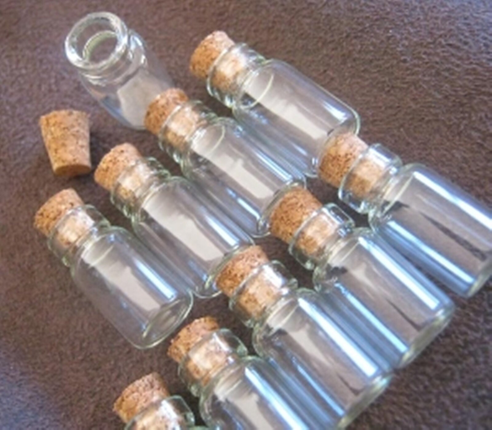 BULK 5 Minature Glass Wishing Bottles / Vials With Cork Lids Etsy Australia
