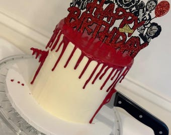 Halloween Cake Topper: Spooky Birthday Party Decoration
