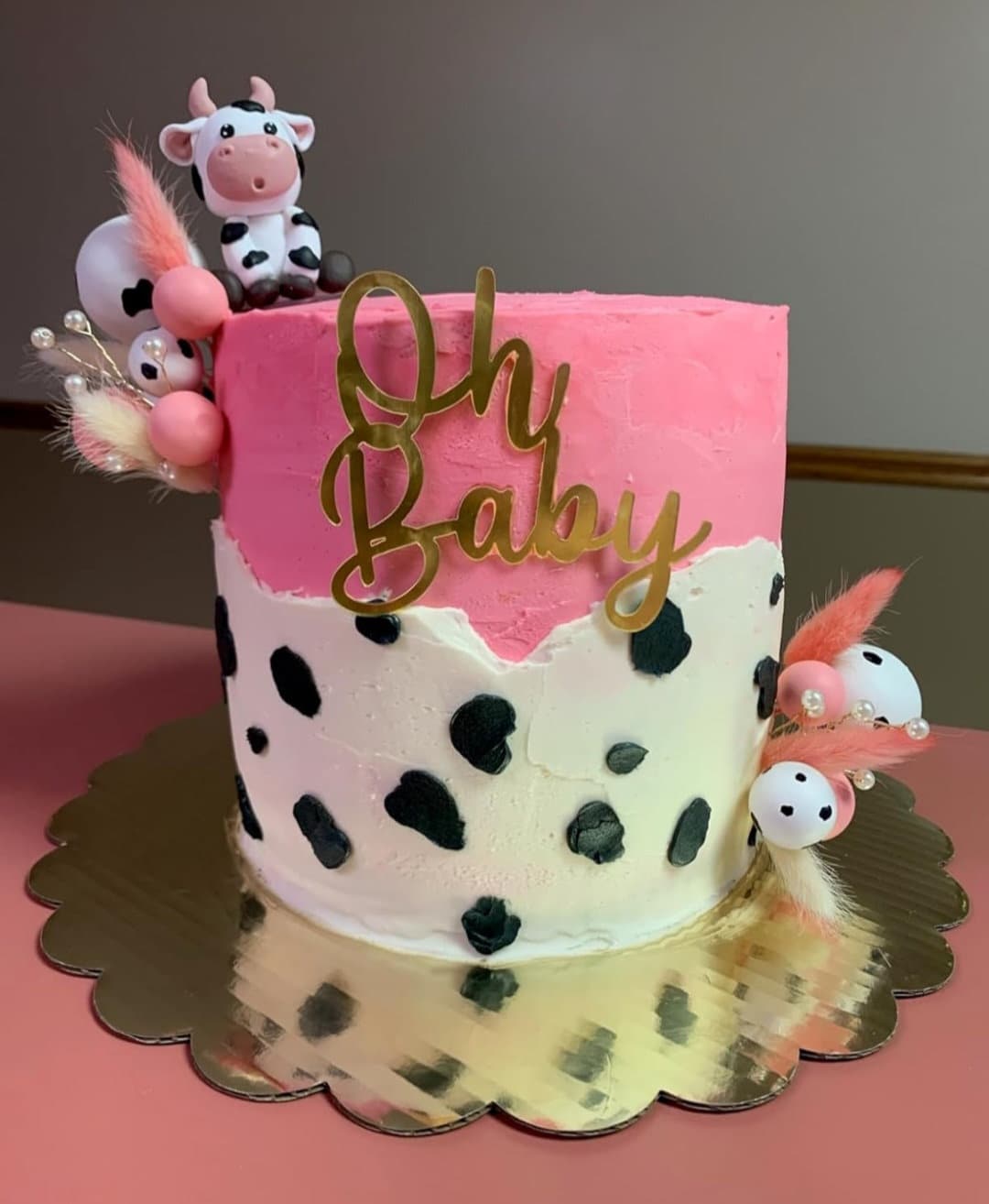 Cow Cake Topper, Cow Birthday, Cow Birthday Decor, Cow Shower Cake ...