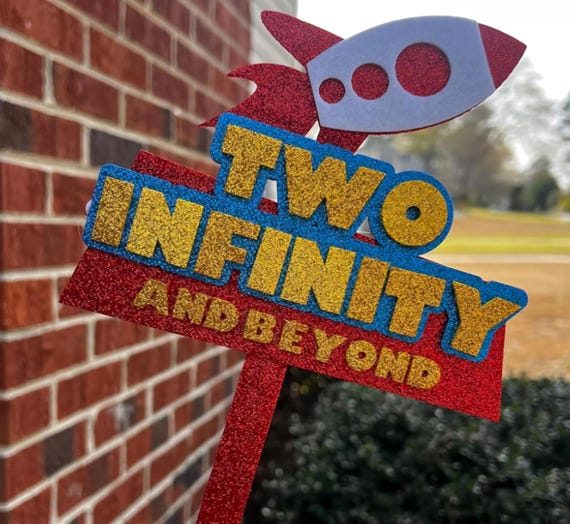 LaVenty Decorazioni 2° Compleanno Infinity E Beyond – Ghirlanda, Palloncini E Sfondo Per Torta - 2