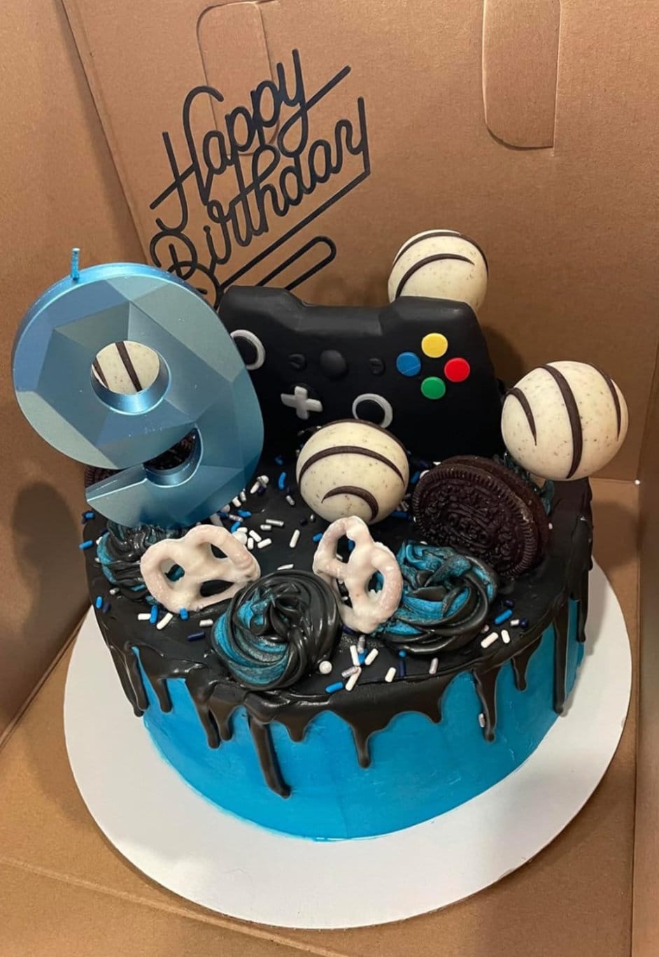 Krilucly Miner Game Kuchendekoration - Lustige Pixel Topper Für Kindergeburtstage