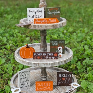 Fall Tiered Tray, Fall Tiered Tray Decor, Fall Signs, Fall Decor, Fall Decor Set, Tiered Tray Decor