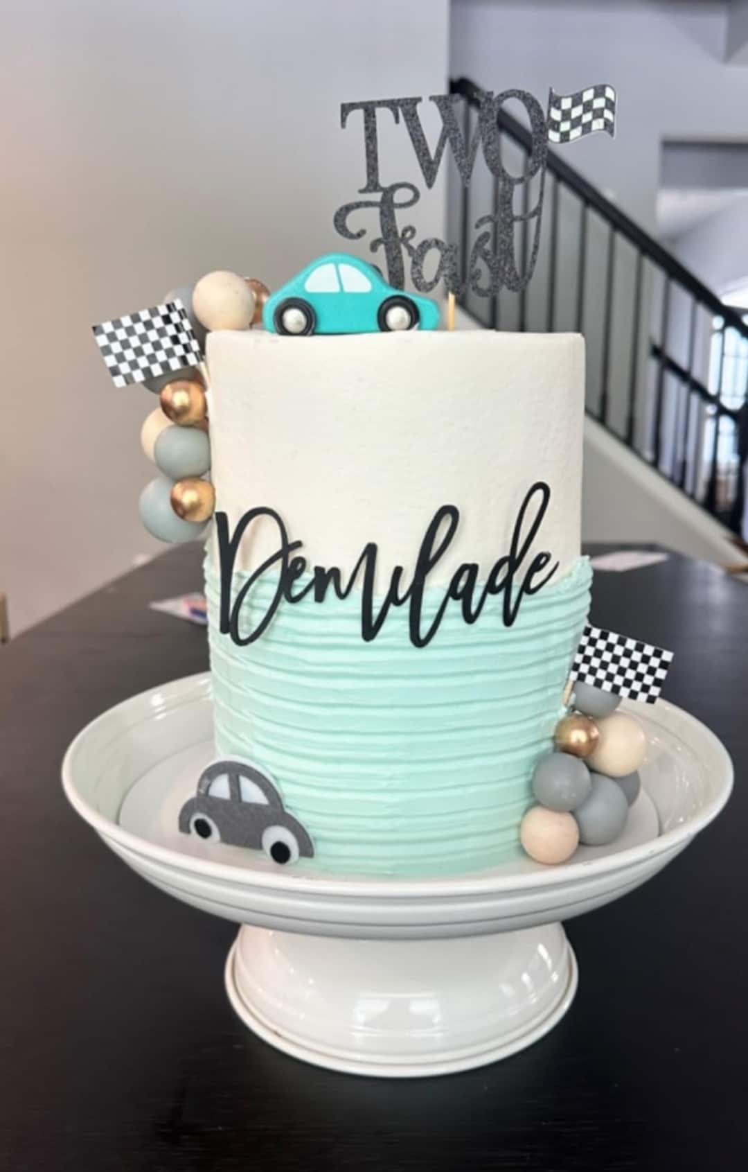 2 Fast Cake Topper, Two Fast Cake Topper, Cars Inspired Cake Topper ...