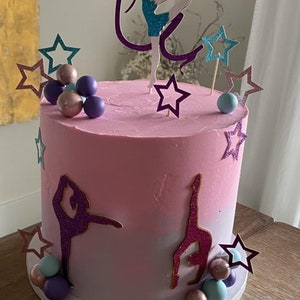 Gymnastics Cake Toppers Balls Cake Decoratios Gymnastics Birthday Party Decorations for Girls Gymnastic Theme Birthday Party