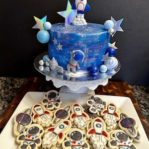 Space Cake Topper, Astronaut Cake Topper, Weltraum Party, Space Cake, Weltraum Geburtstag, Astronaut Party, Weltraum Geburtstag, Rakete Schiff Kuchen