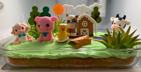 Décoration de gâteau animaux de la ferme | Décoration de fête d'anniversaire de basse-cour - France