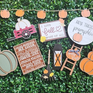 Fall Tier Tray Decor, Fall Decor, Thanksgiving Tier Tray, Fall Signs, Pumpkin Tier Tray, Autumn Decor, Tier Tray Decor