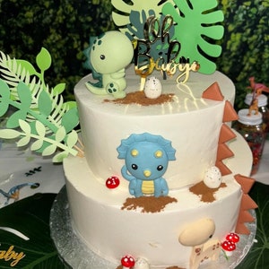 恐竜ケーキトッパー、恐竜の誕生日、恐竜ベビーシャワー、ベビーシャワーケーキトッパー、誕生日ケーキトッパー、恐竜パーティー、恐竜ケーキ