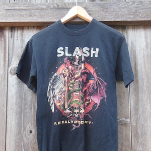 Mens ORGANIC Cotton T-shirt SLASH Guns n Roses Rock Music Band Clothing Eco Gift 