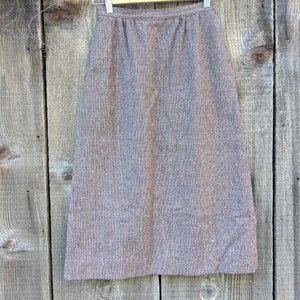 80s vintage Pendleton tweed skirt plum brown marled wool / cottagecore rustic winter preppy schoolgirl boho hipster / A line pleated S