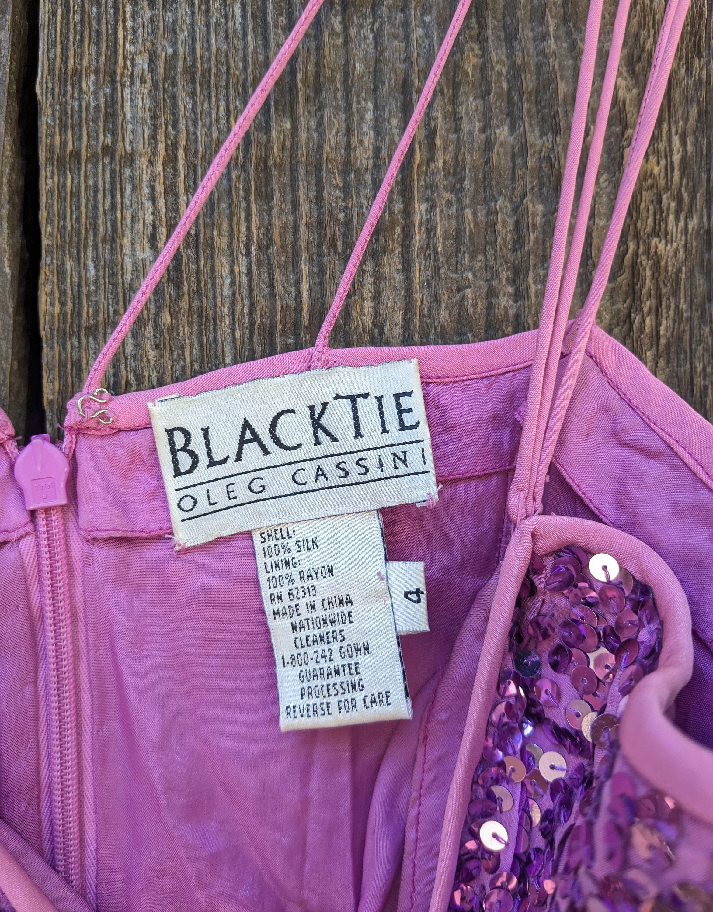 Black Tie Oleg Cassini lavender sequin dress / party cocktail mini 
