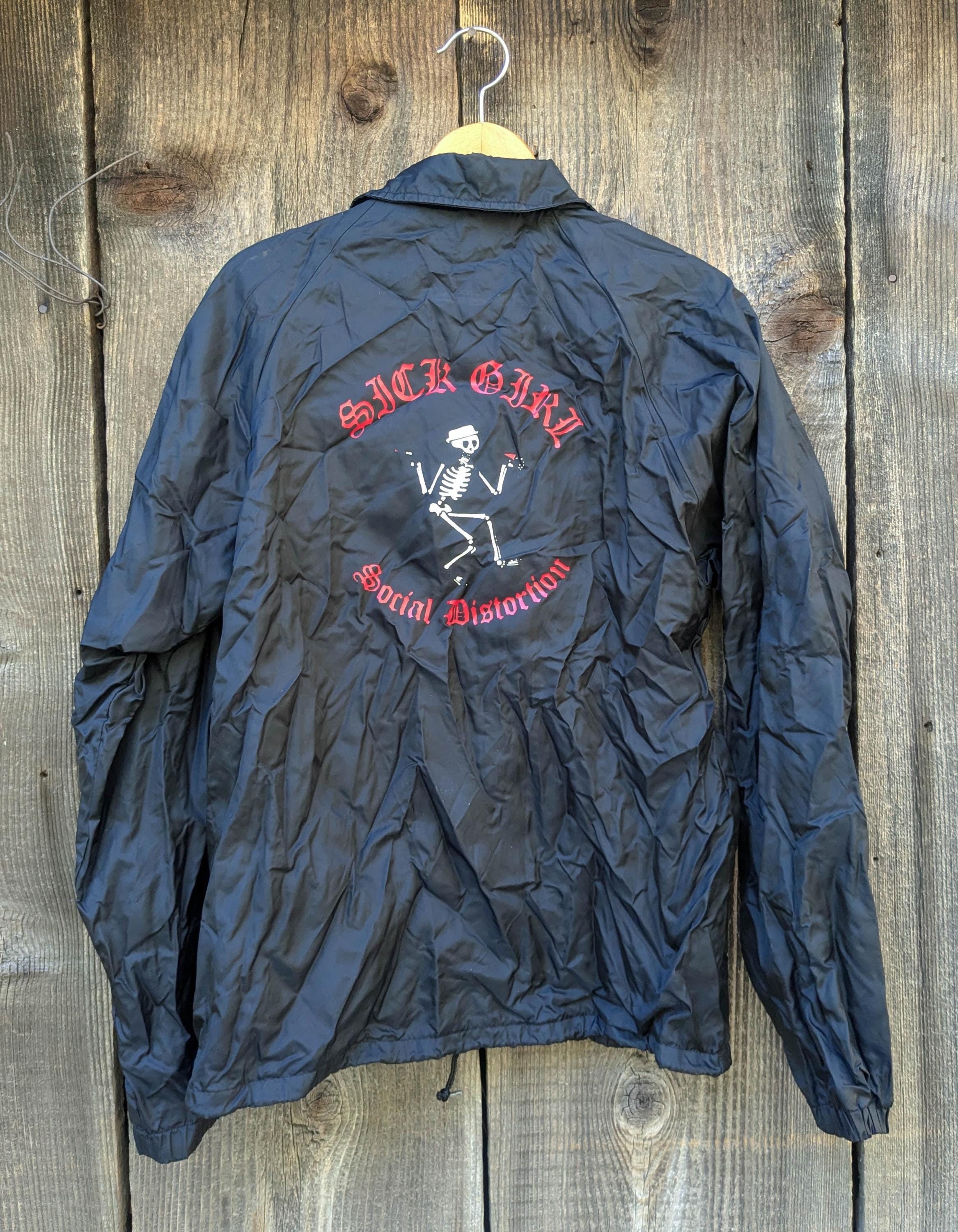 Vintage Social Distortion Sick Girl Satin Jacket 2003 Band Bomber