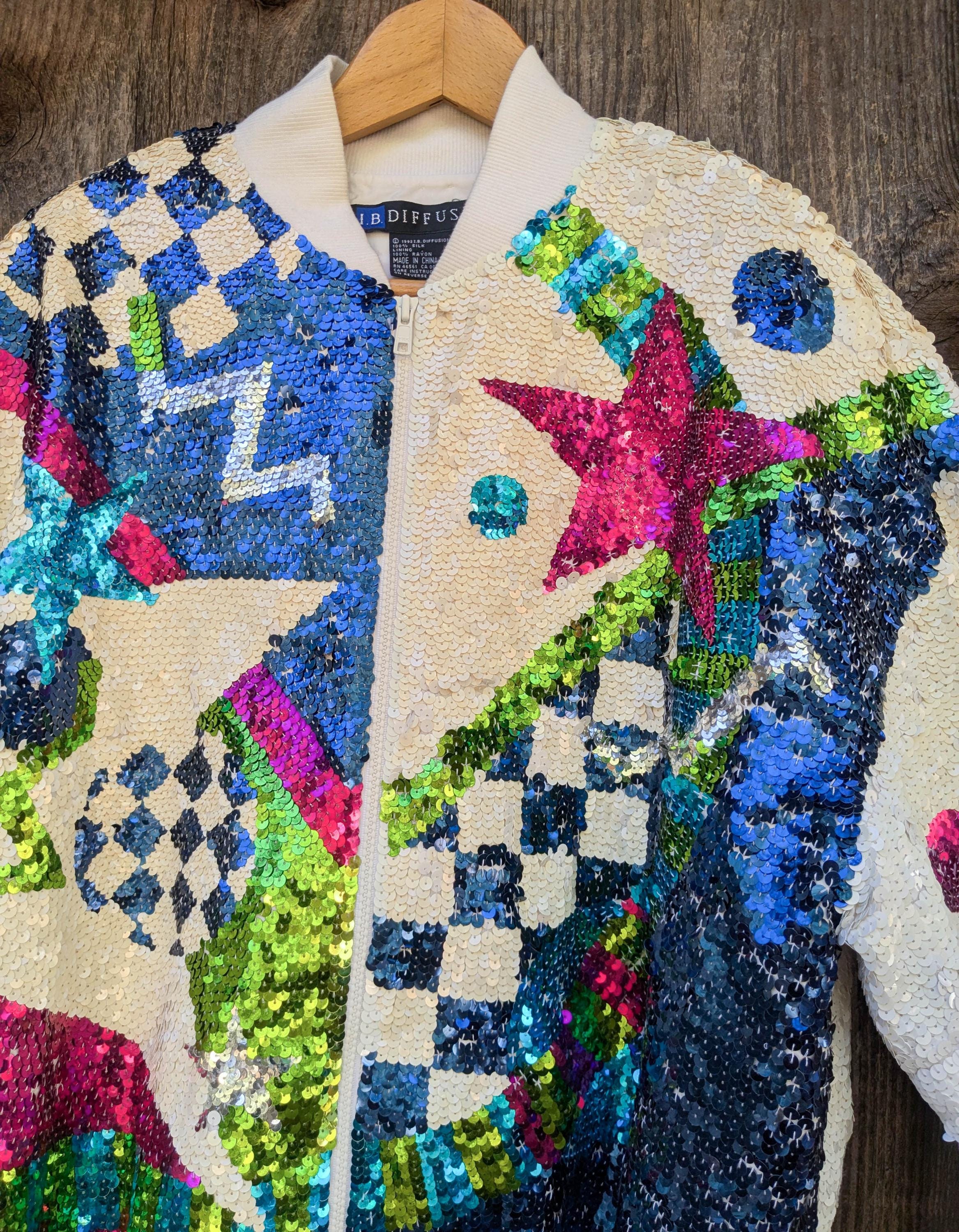 ジャケット SPARKLING CANVAS JACKET Voluminous Bomber Jacket - Watercolor Bloom - Stine Goya