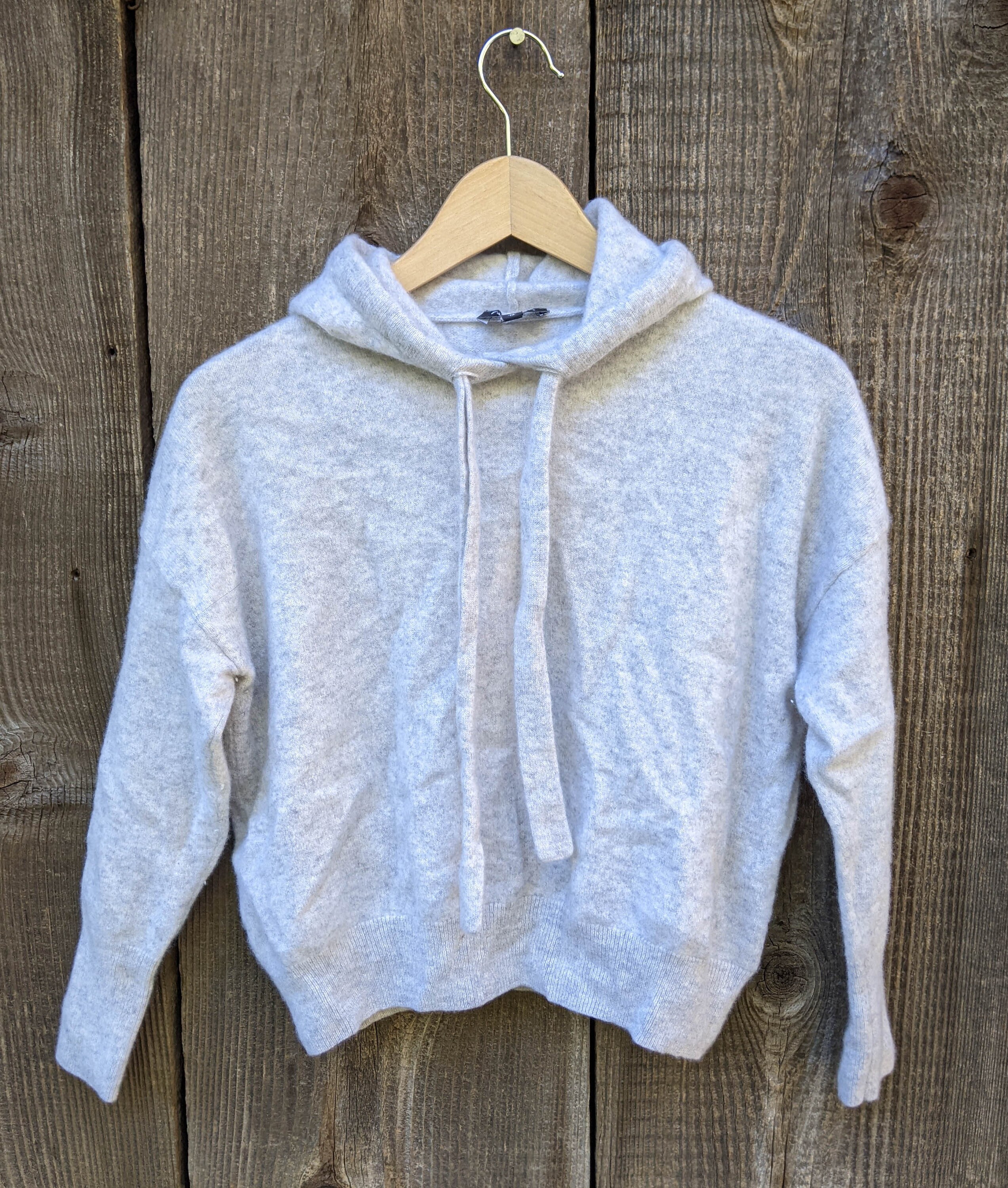 90s Vintage Cashmere Hoodie / Gray 