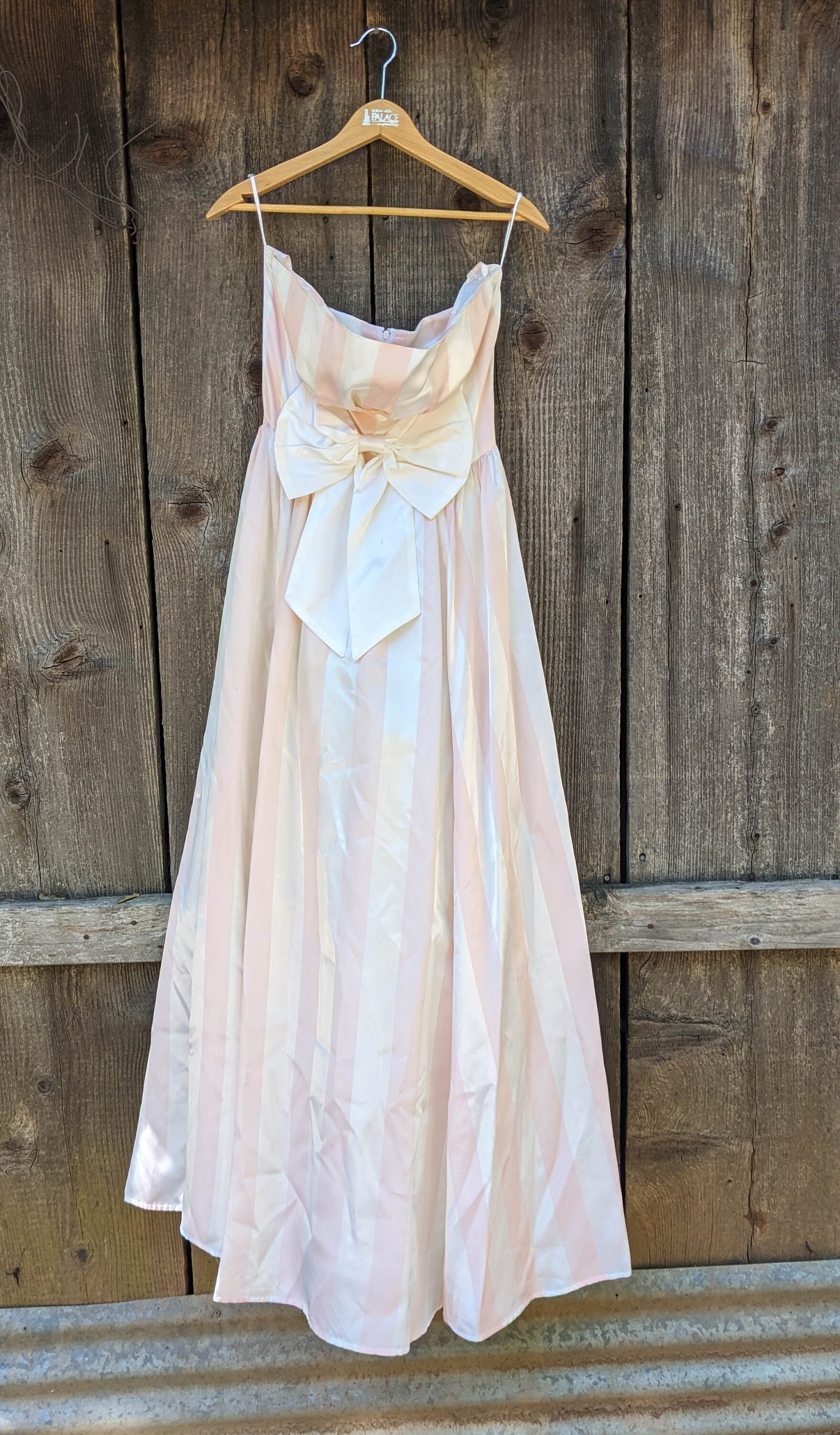 80s Vintage Gunne Sax Formal Gown / Strapless Princess Dress
