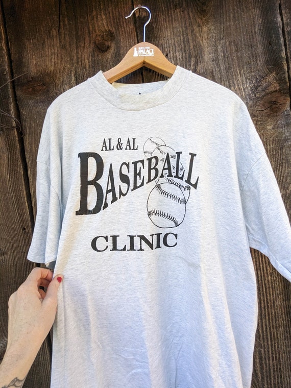80s vintage baseball clinic t shirt / single stit… - image 3