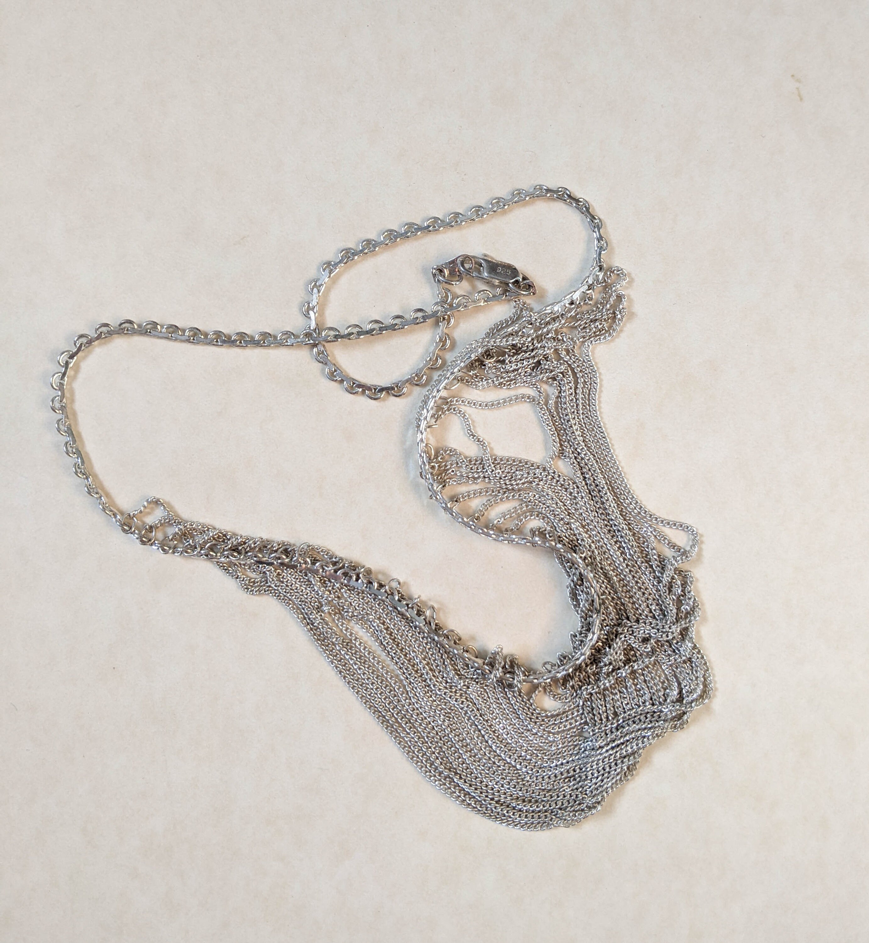 Vintage 1980's Sterling Silver Thick Heavy Twisted Link