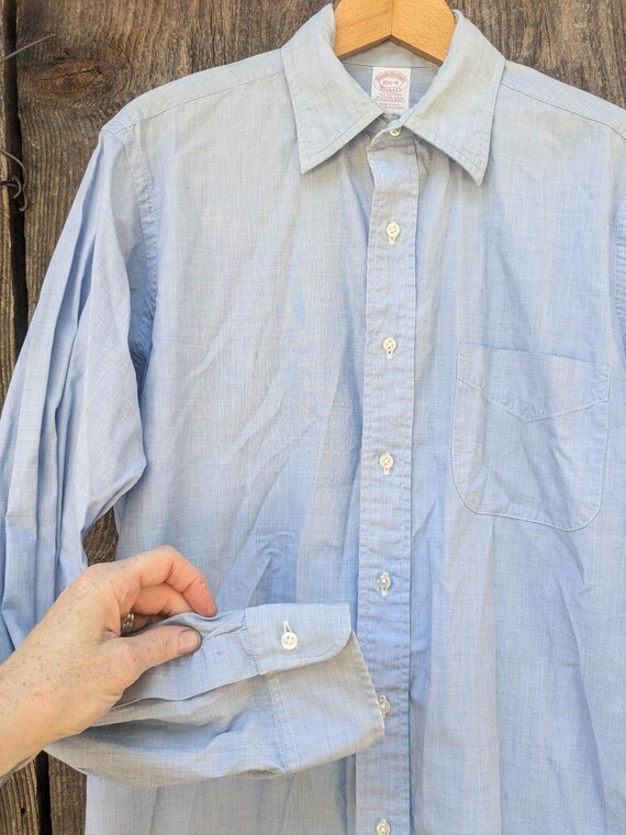 Buy 80s Vintage Brooks Brothers Makers Button up Shirt / Blue