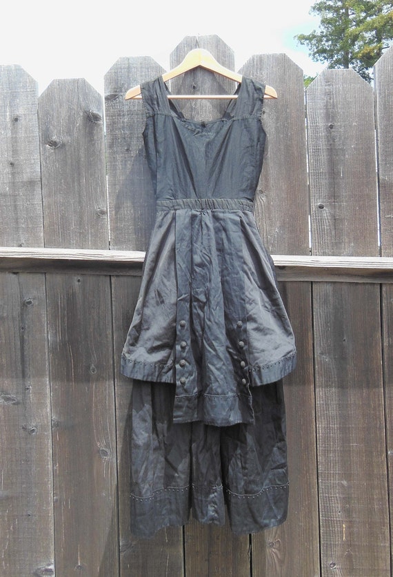 1910s vintage antique black Edwardian Victorian d… - image 1