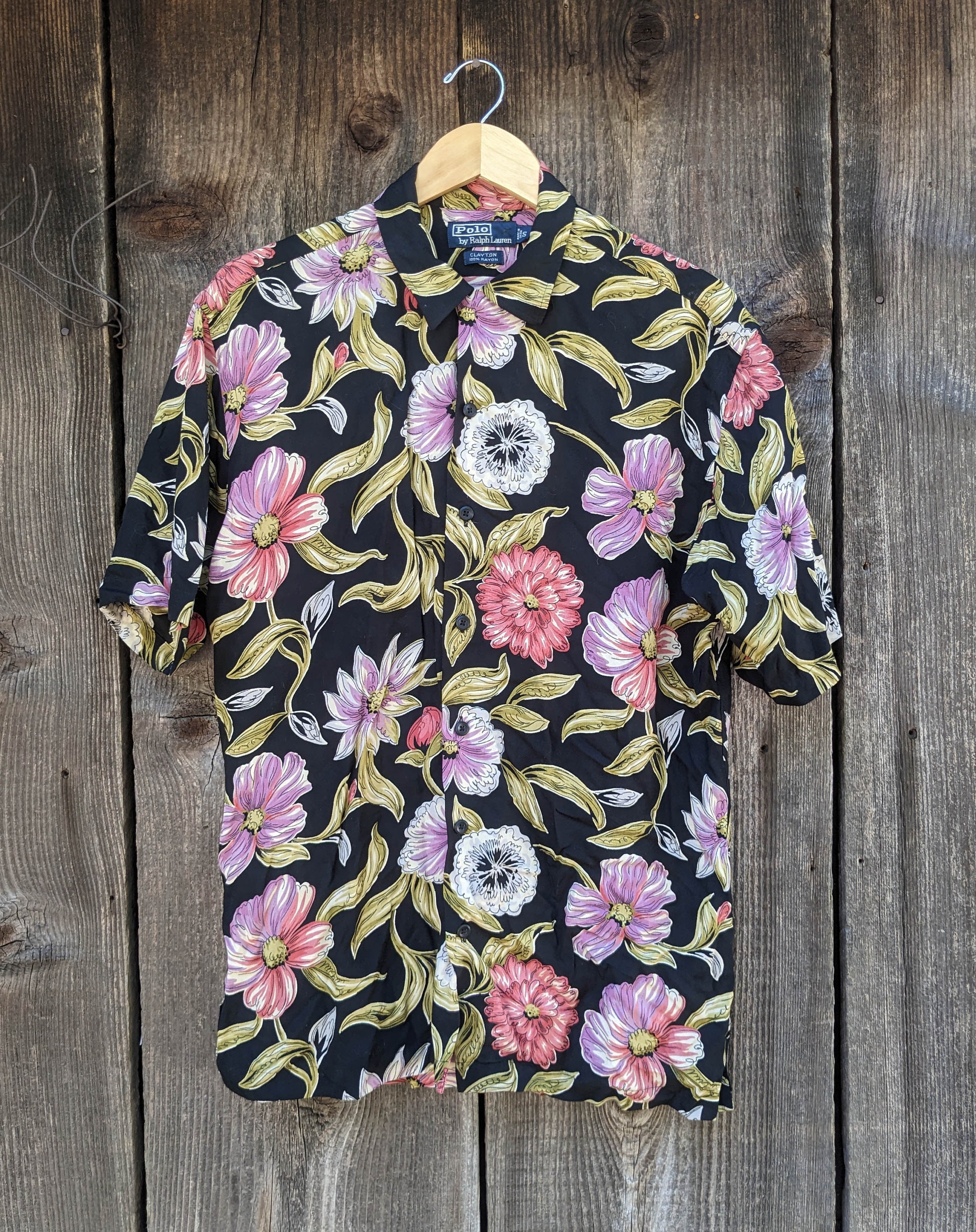 90s Vintage Polo Ralph Lauren Clayton Floral Button up Shirt / GQ