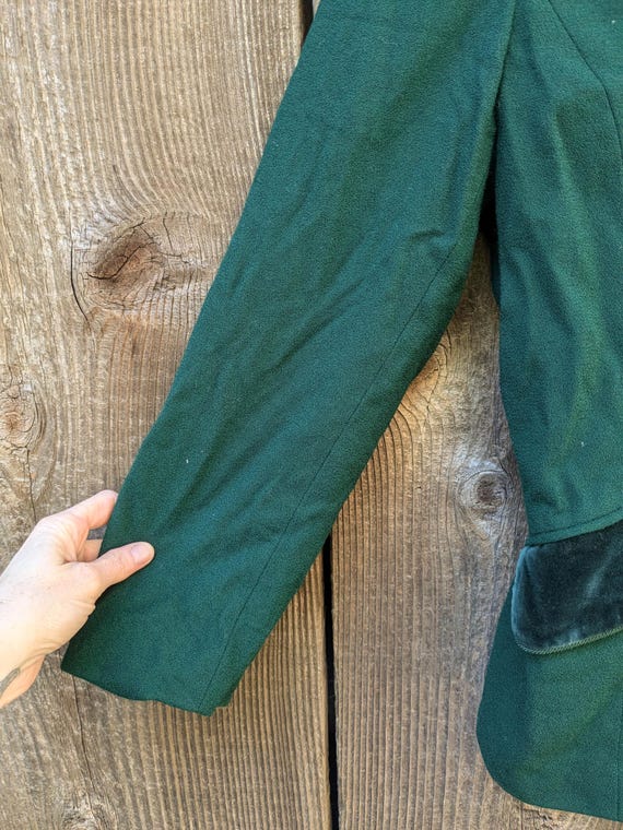 80s vintage wool Albert Nipon suit skirt jacket s… - image 6