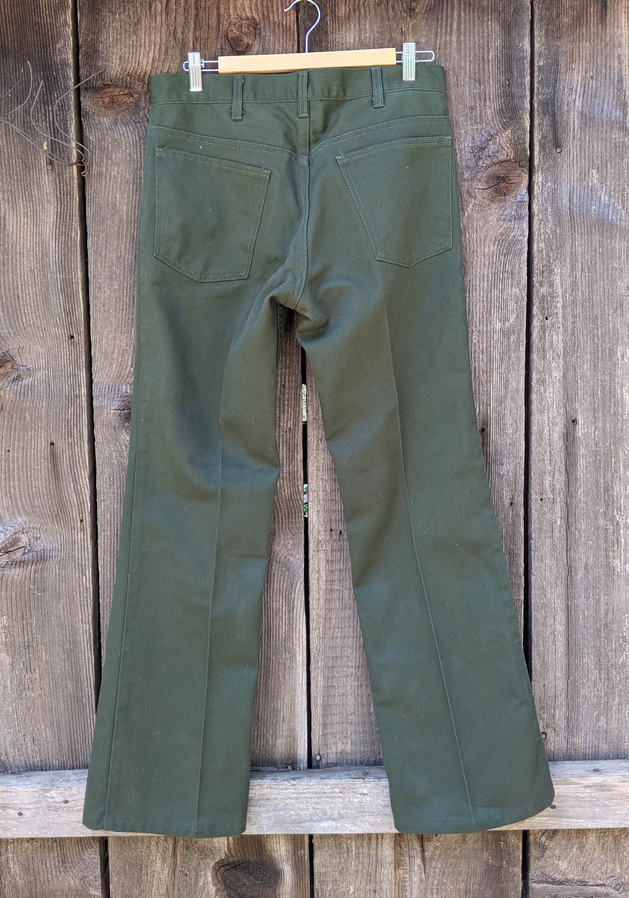 50s Vintage Green Work Pants Cotton 