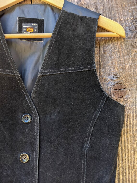 80s Black Suede Vest: Route 66 Cowboy Biker Style, Chic - Etsy