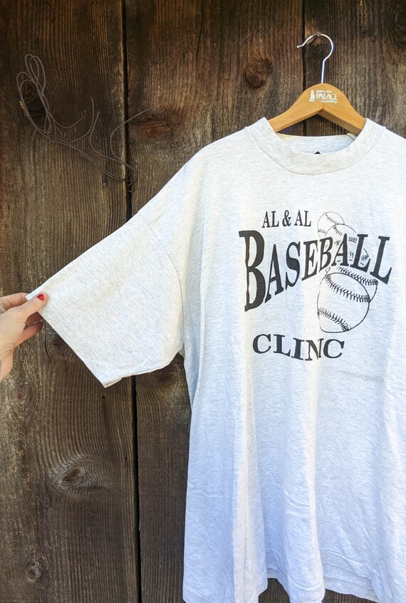 80s vintage baseball clinic t shirt / single stit… - image 4